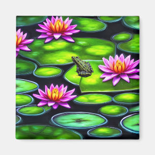 Little Frog på Lily Pad Magnet