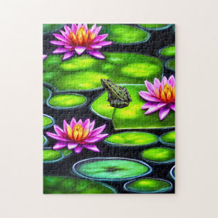 Little Frog på Lily Pad Pussel