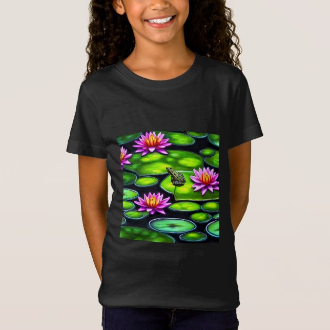 Little Frog på Lily Pad T Shirt (Framsida)