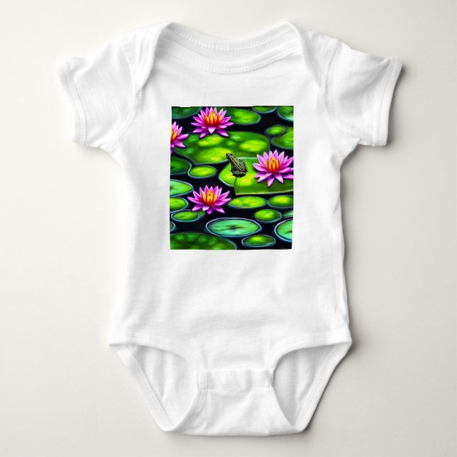 Little Frog på Lily Pad T Shirt (Framsida)