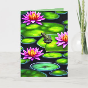 Little Frog på Lily Pad Tack Kort