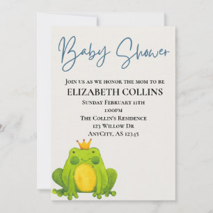 Little Frog Prince-inbjudan om babydusch Inbjudningar