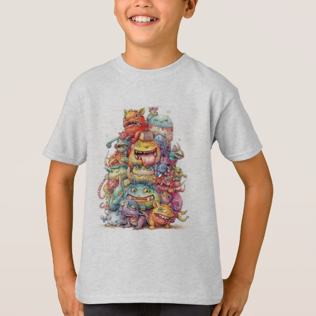 Little Funny Monsters T Shirt (Framsida)