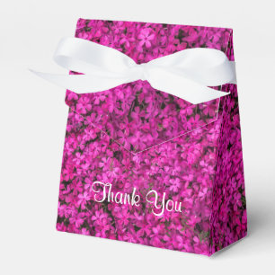 Little Fuschia Flowers Tält Favor Box Presentaskar