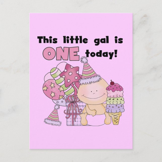 Little Gal är One Tshirts och Gifts Vykort (Framsida)