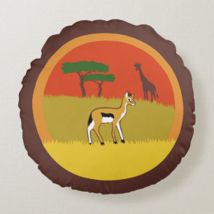 Little Gazelle Rund Kudde