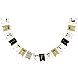 Little gentleman Banner in Black and Faux Guld Vimplar