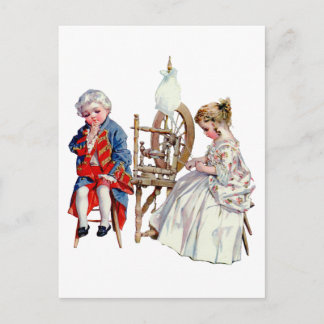 Little George och Martha Washington Vykort