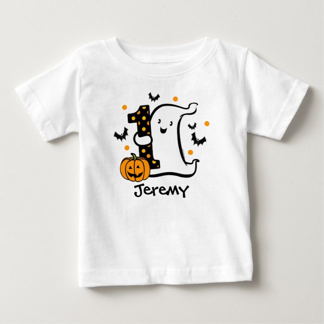 Little Ghost 1st Birthday T-shirt (Framsida)