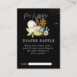 Little Ghost Baby Shower Diaper Raffle Biljett Tilläggskort