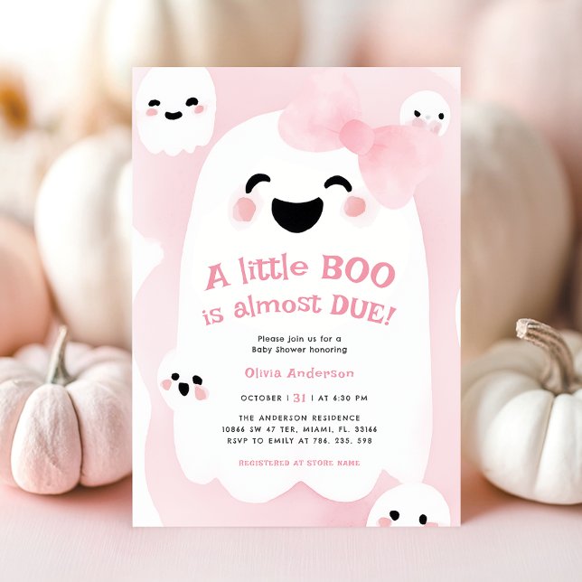Little Ghost Boo Halloween Baby Shower Inbjudningar (Skapare uppladdad)