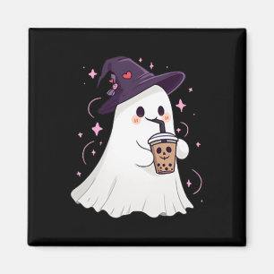 Little Ghost Ice Coffee Spooky Season Cute Ghost H Magnet