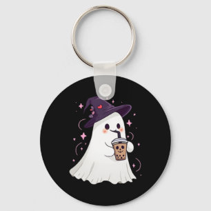 Little Ghost Ice Coffee Spooky Season Cute Ghost H Nyckelring