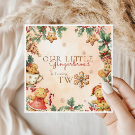 Little Gingerbread Christmas 2nd Birthday Pappersservett