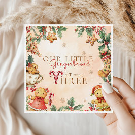 Little Gingerbread Christmas 3rd Birthday Pappersservett