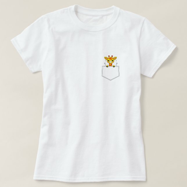 "Little Giraffe, Big Heart" T Shirt (Design framsida)