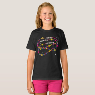 Little Girl 100 Days Vänskap Bracelet T Shirt