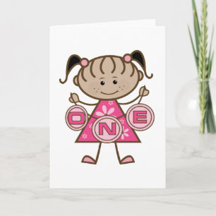 Little Girl 1st Birthday T-shirts and Gifts Kort