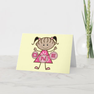 Little Girl 1st Birthday T-shirts and Gifts Kort