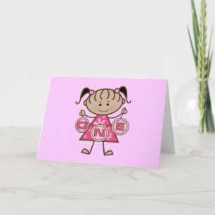Little Girl 1st Birthday T-shirts and Gifts Kort