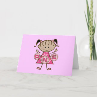 Little Girl 1st Birthday T-shirts and Gifts Kort