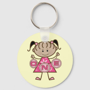 Little Girl 1st Birthday T-shirts and Gifts Nyckelring