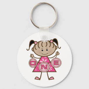 Little Girl 1st Birthday T-shirts and Gifts Nyckelring