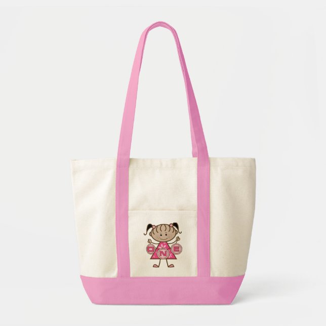Little Girl 1st Birthday T-shirts and Gifts Tygkasse (Framsidan)