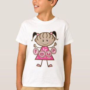 Little Girl 4e födelsedagen Tshirts och Gifts