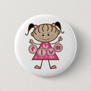Little Girl 5th Birthday Tshirts and Gifts Knapp