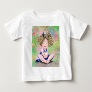 Little Girl and Baby Bird Baby T-Shirt Friends