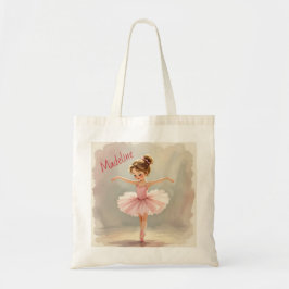 Little Girl Ballerina in Pink Tutu Personalized Tygkasse