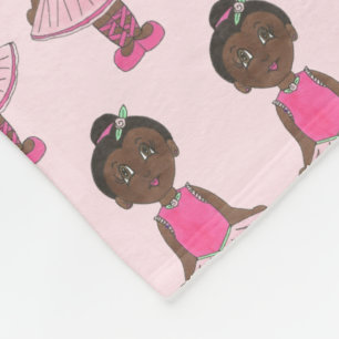 Little Girl Ballet Dancer Ballerina Rosa ros Tutu Fleecefilt
