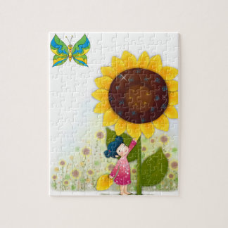 Little Girl Big Sunros Puzzle Pussel