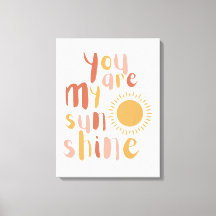 Little Girl Boho Sunshine Wall art Décor Canvas