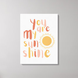 Little Girl Boho Sunshine Wall art Décor Canvas
