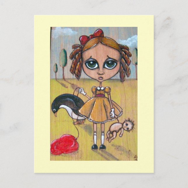 Little Girl Borttappad Vykort (Framsida)