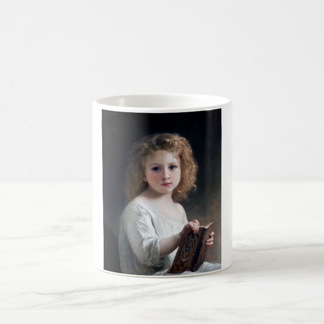 Little Girl, Bouguereau Kaffemugg (Center)