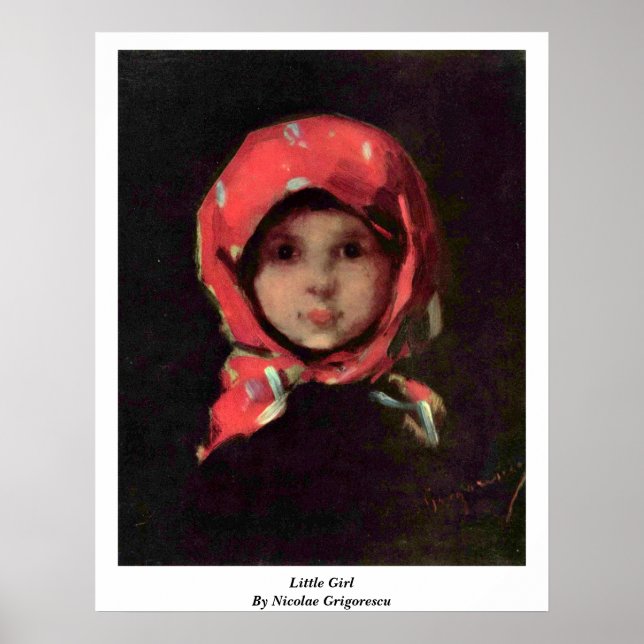 Little Girl by Nicolae Grigorescu Poster (Framsidan)