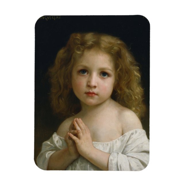 Little Girl by William-Adolphe Bouguereau Magnet (Vertikal)