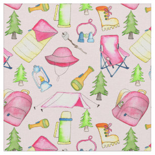 Little Girl Camping ThLED Gear Rosa Tyg