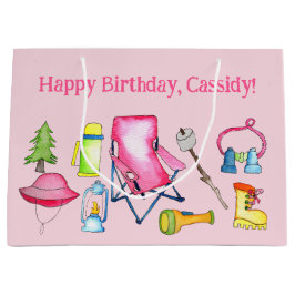 Little Girl Camping ThLED-Personlig