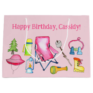 Little Girl Camping ThLED-Personlig