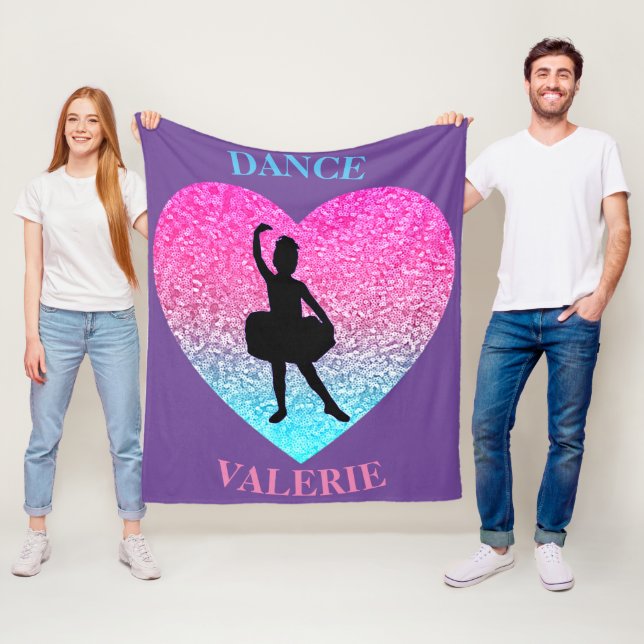 Little Girl Dance Fleece Blanket w/ Hennes Namn (På plats)