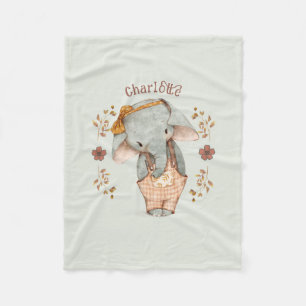 Little Girl Elephant Fleecefilt