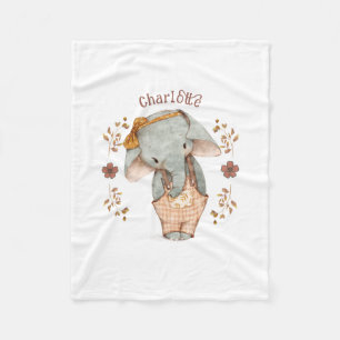 Little Girl Elephant Fleecefilt