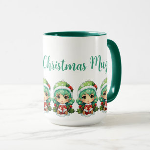 Little Girl Elf Julafton Magic Customized Mugg