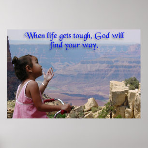 Little Girl frågar Gud Poster