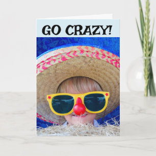 LITTLE GIRL FUNNY ANSIKTE BIRTHDAY GREETING CARD TACK KORT