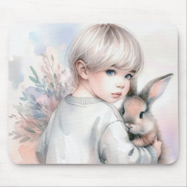 Little Girl Holding a Bunny Musmatta